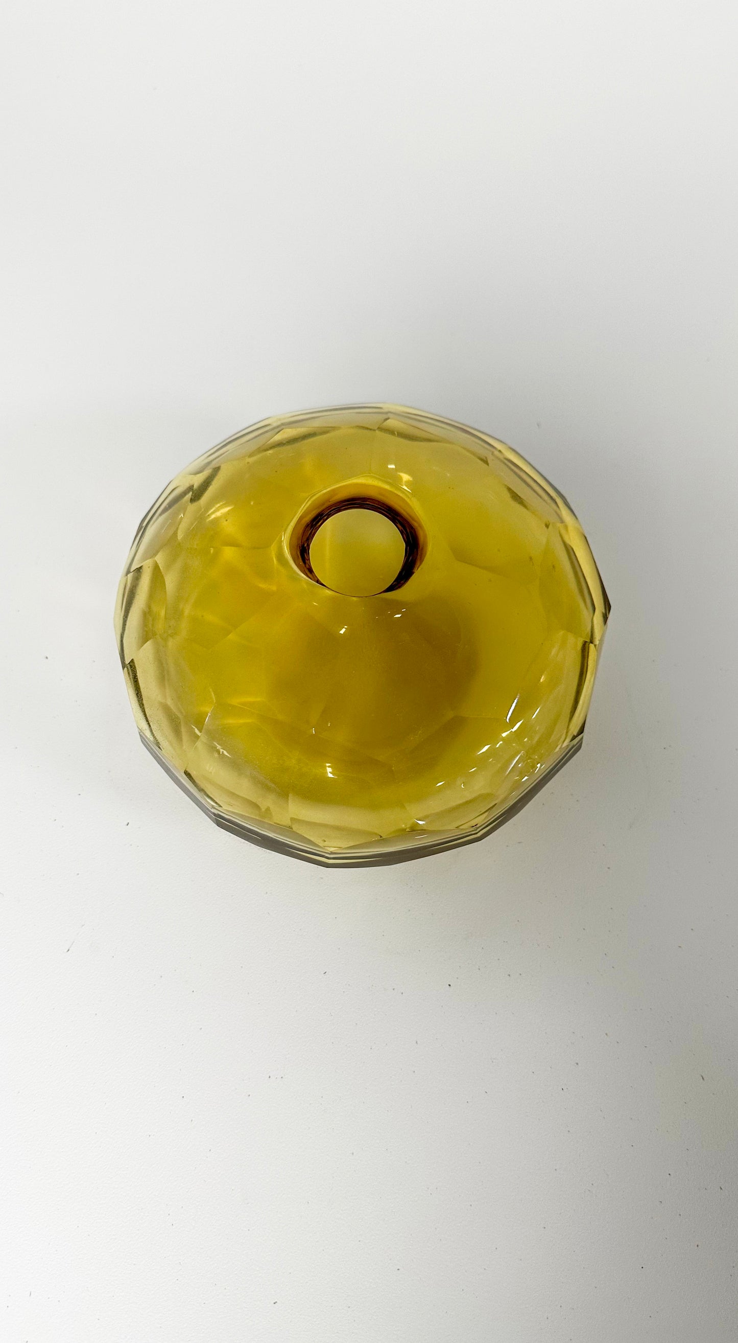 Burned Amber Crystal Vase