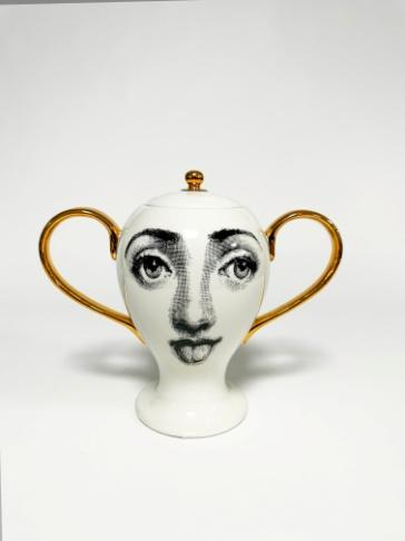 Made of Ceramic Two Handled Jar for Shelving or Coffee table