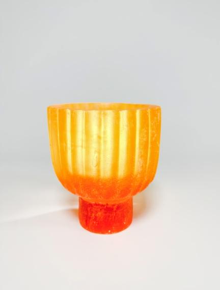 Hand Carved Semi-transparent Resin Candle Holder