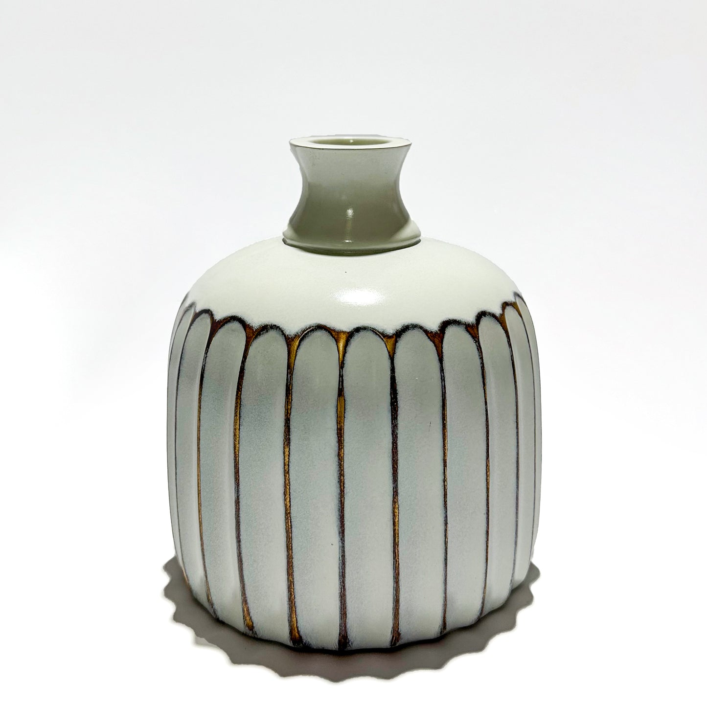 Ceramic Vase in White Gloss Finish