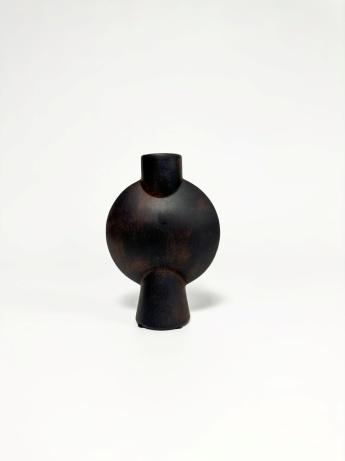 Set of 3 Dark Grey Mini Sphere Vase