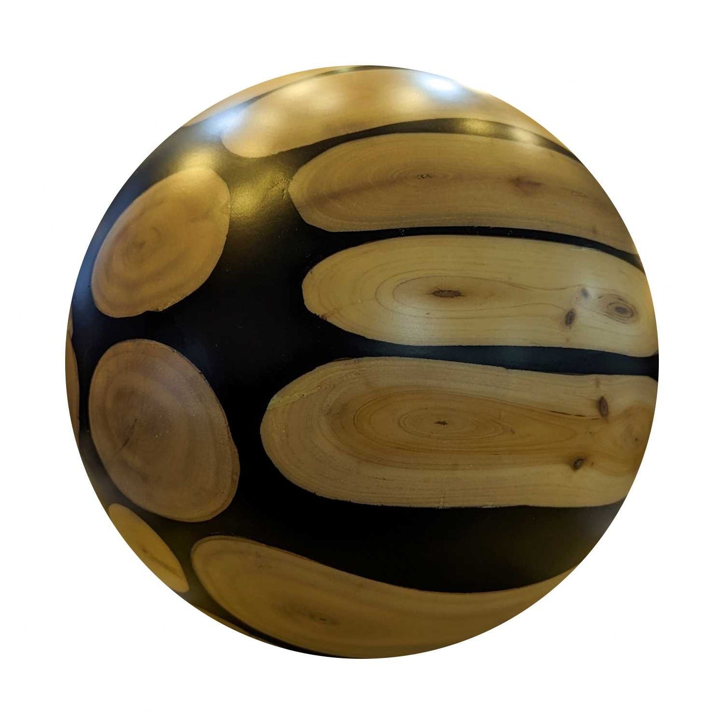 Round Wooden Decor Sculpture