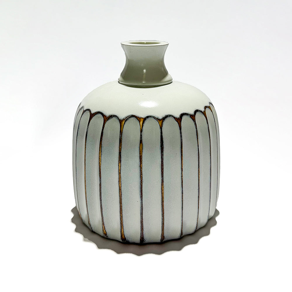 Ceramic Vase in White Gloss Finish