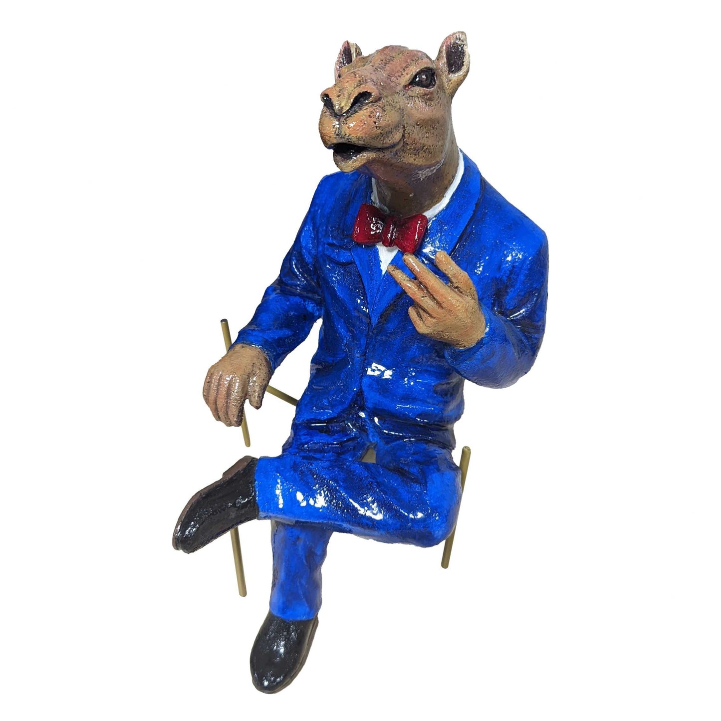Camel in Blue Suit Sculpture