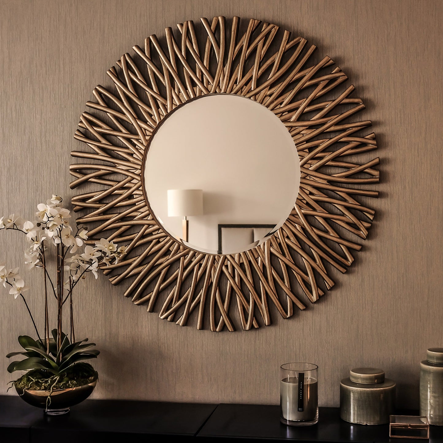 Decorative Wall Mirror Wooden Ornament Frame