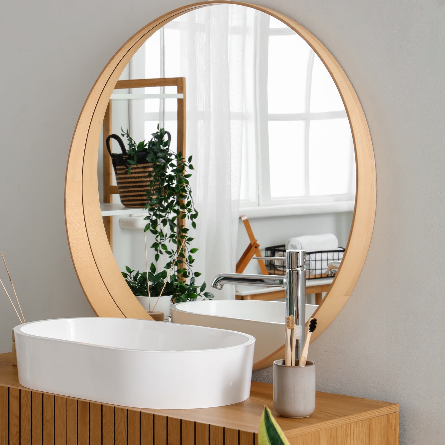 Powder Room Mirror Decor