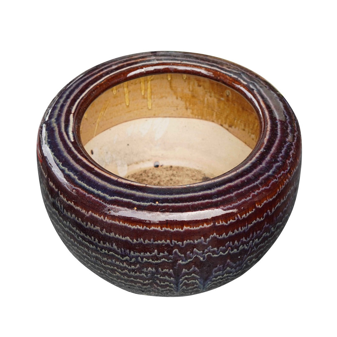 Vintage brown ceramic pot